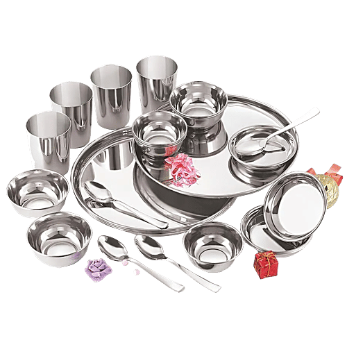 Buy Neelam Stainless Steel Premium Dinner Set Mirror Finish