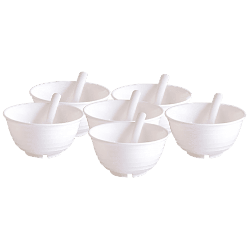 Buy Saura Gourmet Soup Bowl Set With Spoon - Plastic, Microwave