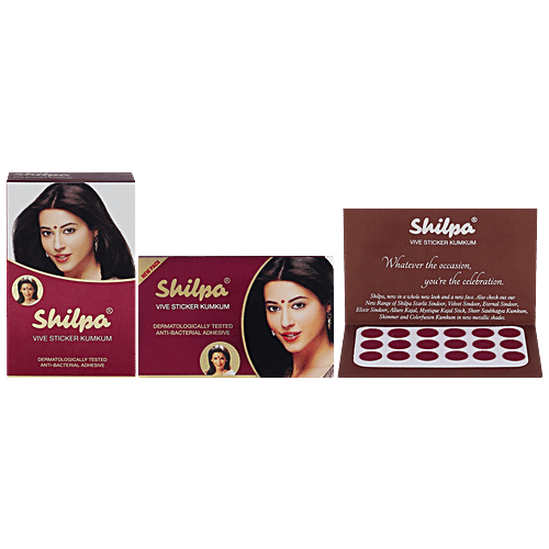 Buy Shilpa Vive Sticker Kumkum Size 3, Deep Red Online at Best