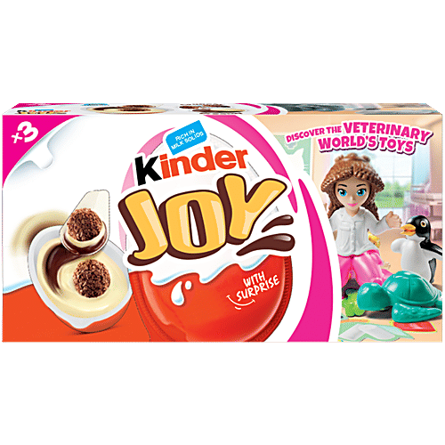 Kinder Joy Single Prize Kinder Joy Sweet Cream Topped With Cocoa