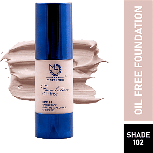 Buy Mattlook Oil-Free Foundation SPF-25, Waterproof, Overtime