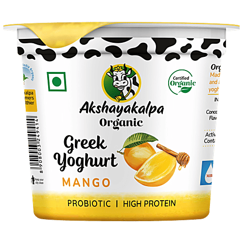 Buy Akshayakalpa Organic Greek Yoghurt - Mango Online at Best