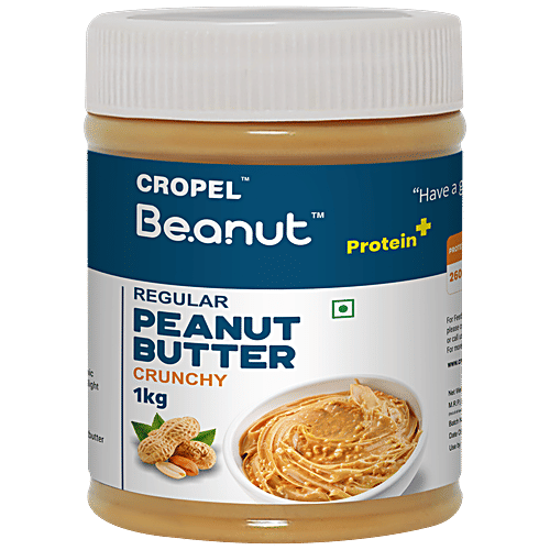Buy Beanut Regular Peanut Butter - Crunchy, Rich In Protein & Fibre, No ...