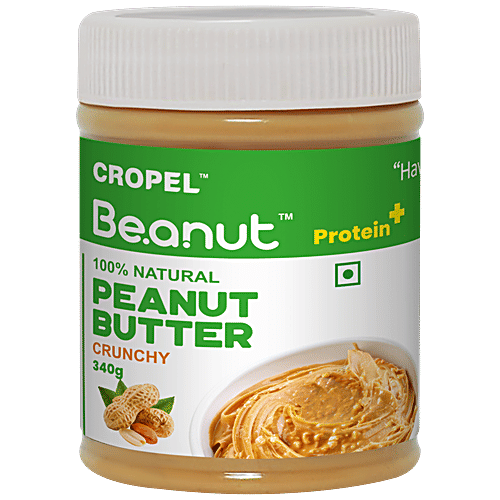 Buy Beanut Natural Peanut Butter - Crunchy, Rich In Protein & Fibre, No ...