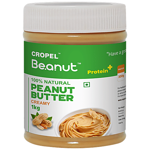 Buy Beanut Natural Peanut Butter - Creamy, Rich In Protein & Fibre, No ...
