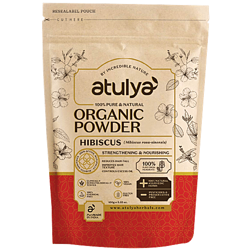 Buy Atulya Organic Powder - Hibiscus, Strengthening & Nourishing ...