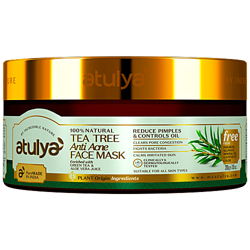Buy Atulya Tea Tree Anti Acne Face Mask - With Green Tea, Reduce ...