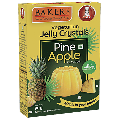新品　164 GUMMYS Pineapple Yellow Ice Ber Buy BAKERS Vegetarian Jelly Crystals - Pineapple Flavour Online at