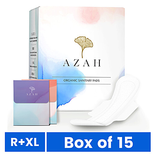 Buy Azah Rash-Free Organic Sanitary Pads - With Disposable Bags Online ...