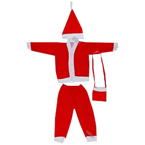 Urban Fest Santa Claus Costume Dress Set For Kids, Size 1, Red White,  Months To Years Old, pc