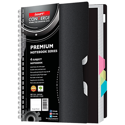 Buy Luxor Premium Notebook - Ruled, Single Line, Spiral Binding, A6 ...