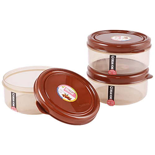 Buy Dream Home Storage Containers - Plastic, Brown, Medium, Plain ...