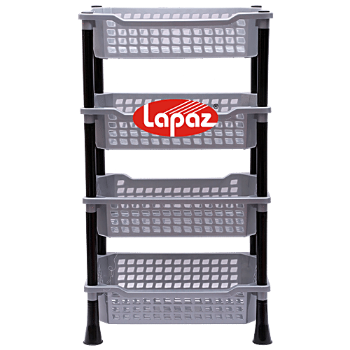 Buy Lapaz Rack Stack Kitchen Stand - 4 Tier, Grey, Multipurpose