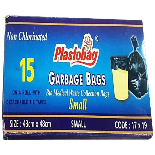 Plastobag Garbage Bags 51 Microns, Small, 15 pcs