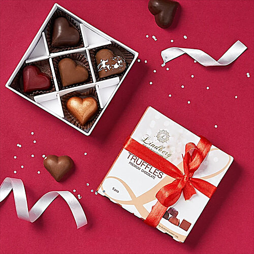 Buy Lindberg Valentines Belgian Heart Chocolate Truffles