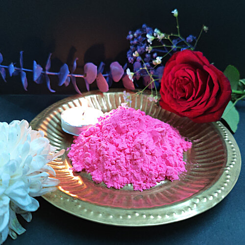 House of Festivals Uv Shade Organic Herbal Holi Colour/Gulal  Pink,Non-Toxic,For Festive Use, 100 g