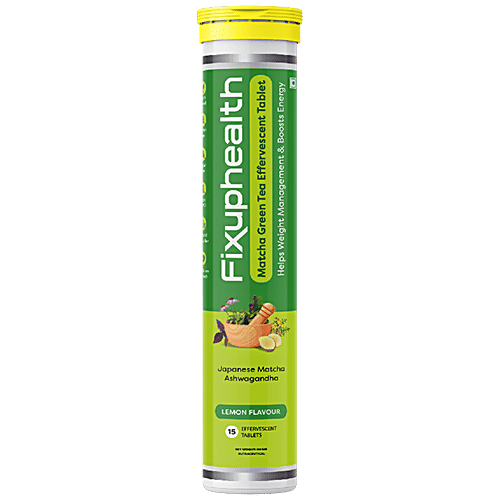 Buy Fixuphealth Effervescent Tablets - Matcha GreenTea, Lemon
