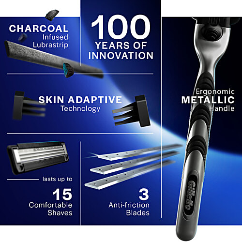 Gillette Men Mach3 Charcoal Shaving