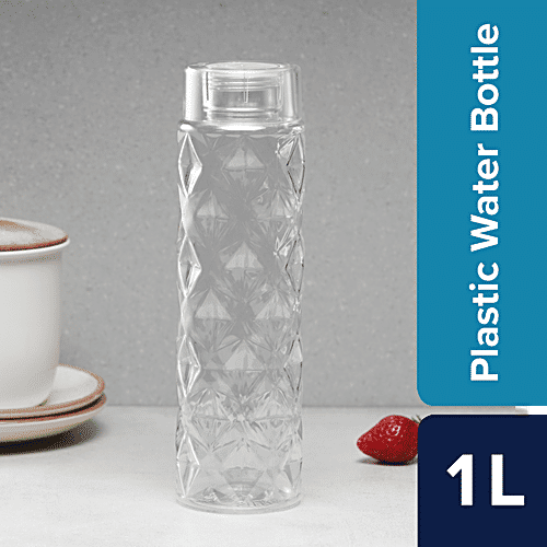 bb home Crystal Plastic PET Water Bottle Break Resistant, Leak Proof,  Clear, L - Main Image