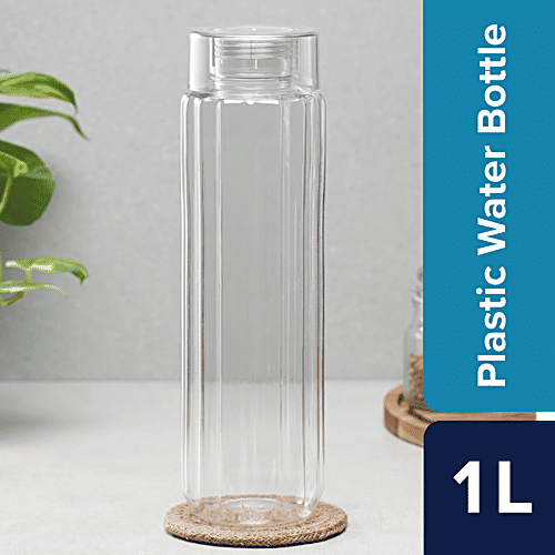 bb home Spectrum Plastic PET Water Bottle Break Resistant, Leak Proof,  Clear, L