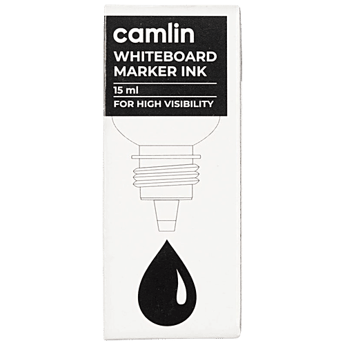 Buy Camlin Whiteboard Marker Ink For High Visibility, Black