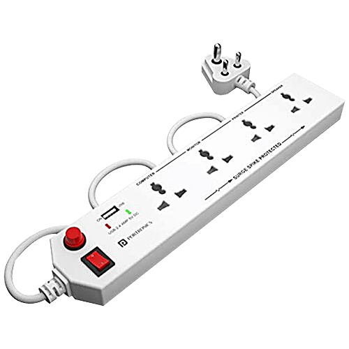Power Spike Usb Buy Portronics Power Plate 4 Surge Spike Guard With 4 Power Sockets + 1 ...
