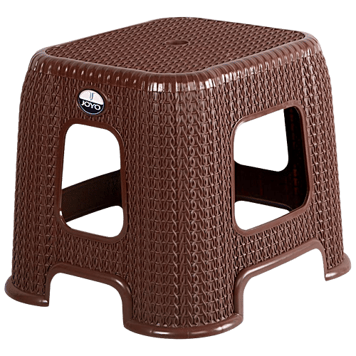 Buy Joyo Knit Stool/Patla Plastic, Medium, Brown Online at Best