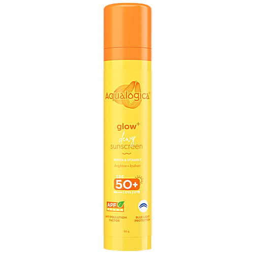 Aqualogica Glow + Dewy Papaya & Vitamin C Spf 50 + Sunscreen 50G