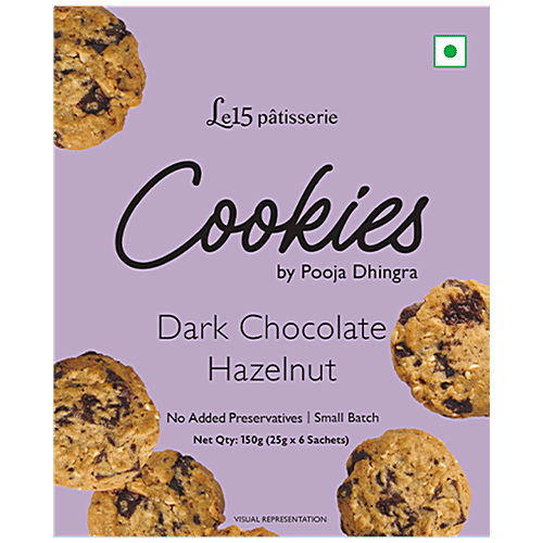 Buy Le15 Cookies - Dark Chocolate Hazelnut, No Added Preservatives