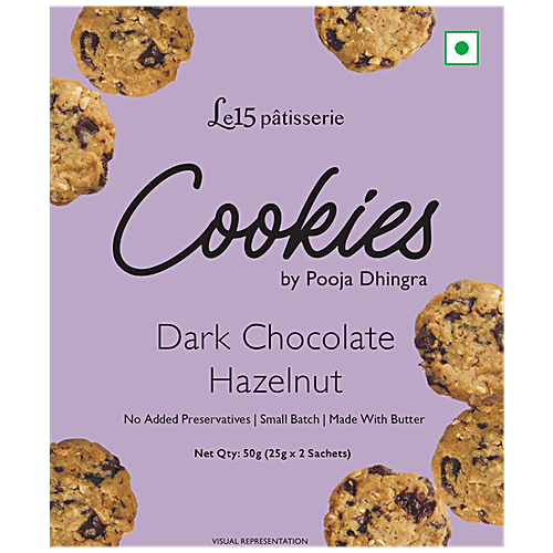 Buy Le15 Cookies - Dark Chocolate Hazelnut, No Added Preservatives
