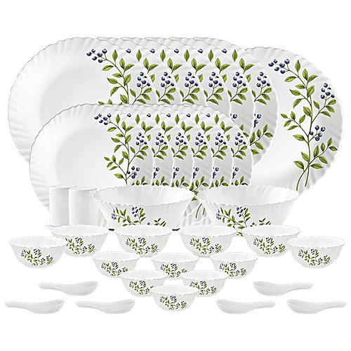 Buy LaOpala Dinner Set Opalware, Novo, Lush Green Online at Best - Main Image