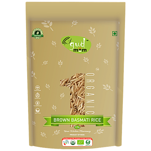 Buy Gudmom Organic Brown Basmati Rice Online at Best Price of Rs 1190 ...