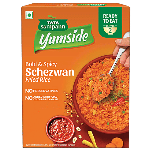 Tata Sampann Yumside Schezwan Fried Rice Bold Spicy, Ready To Eat Meal,  330 g