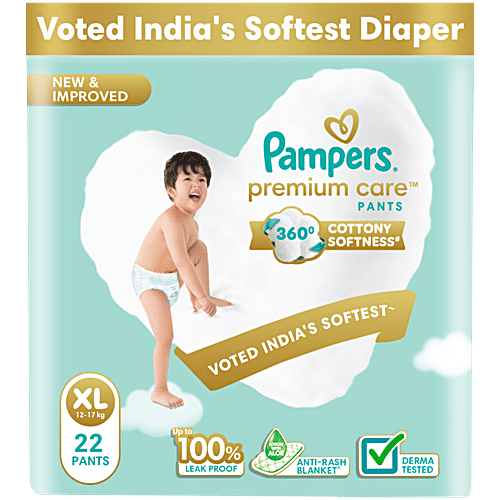 Pampers Premium Care Diaper Pants Extra Large Size, 12-17 kg, 22 pcs