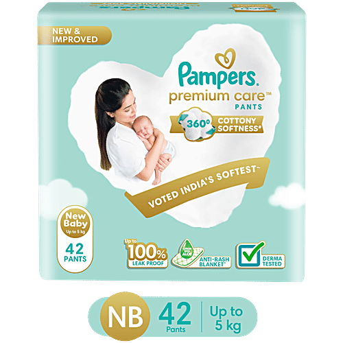 Buy Pampers Premium Care Diaper Pants Newborn Size, Up To kg