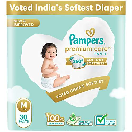 Pampers Premium Care Diaper Pants Medium Size, 7-12 kg, 30 pcs