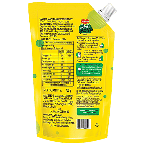 Del Monte Eggless Mayonnaise 700 Gm