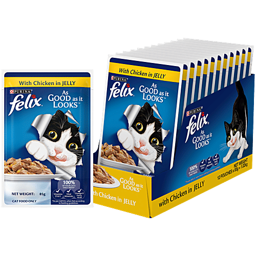 Purina Felix With Chicken In Jelly Adult Wet Cat Food, 85 g