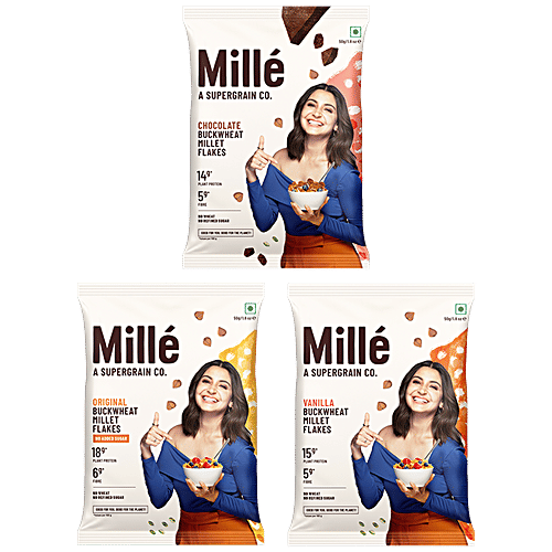 Buy Mille Buckwheat Breakfast Millet Flakes - Original, Vanilla