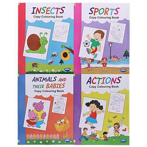 Buy Navneet Theme Copy Colouring Book - Actions, Sports, Animals ...