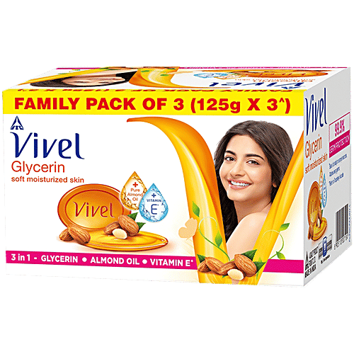 Buy Vivel Glycerin Bathing Bar - With Almond Oil & Vitamin E