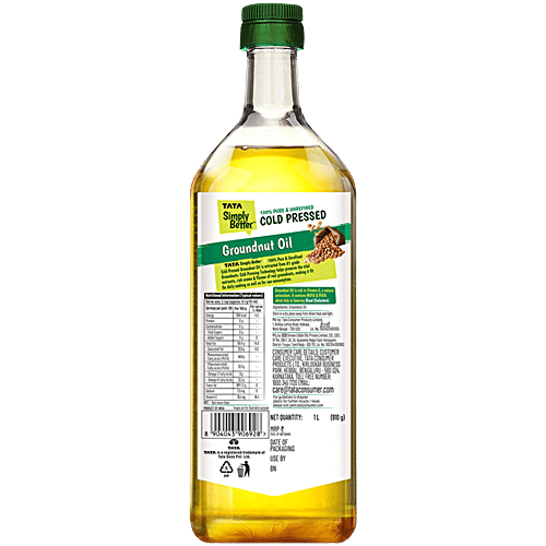 Tata Simply Better Pure And Cold Pressed Groundnut Oil 1 L