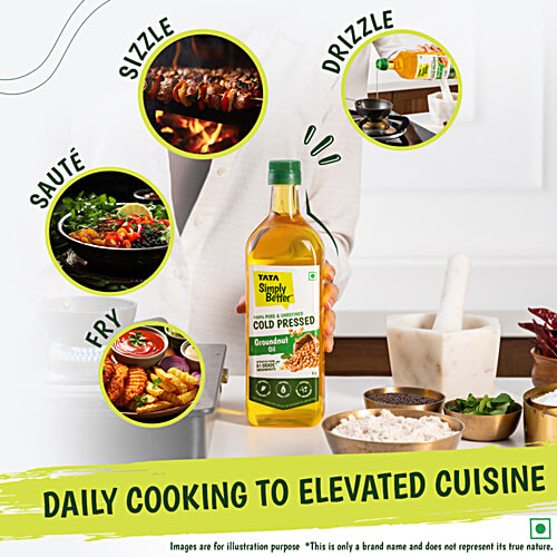 Tata Simply Better Pure And Cold Pressed Groundnut Oil 1 L
