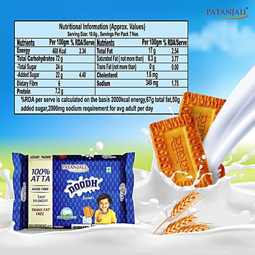 Patanjali Doodh Biscuits 255 Gm