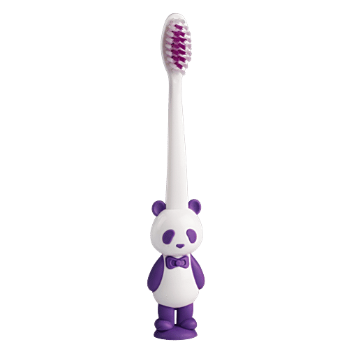 LuvLap Panda Toothbrush 18M+, Assorted Colour, pc