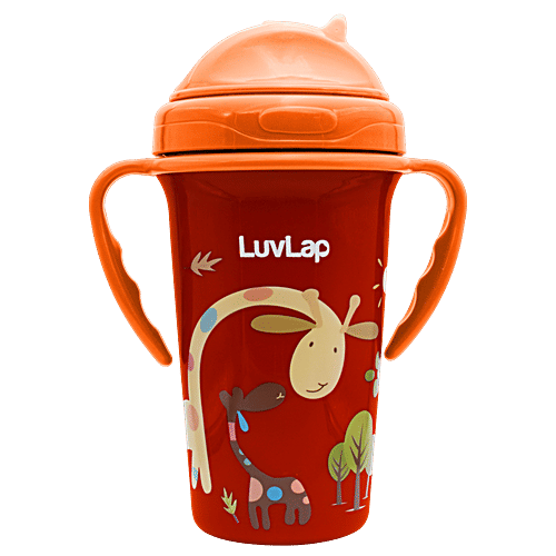 Buy LuvLap Tiny Sippy Cup With Silicone Straw, Flip Lid, 18M+
