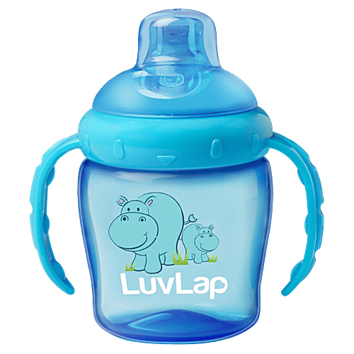Buy LuvLap Hippo Spout Plastic Sipper For Infant/Toddler, Blue