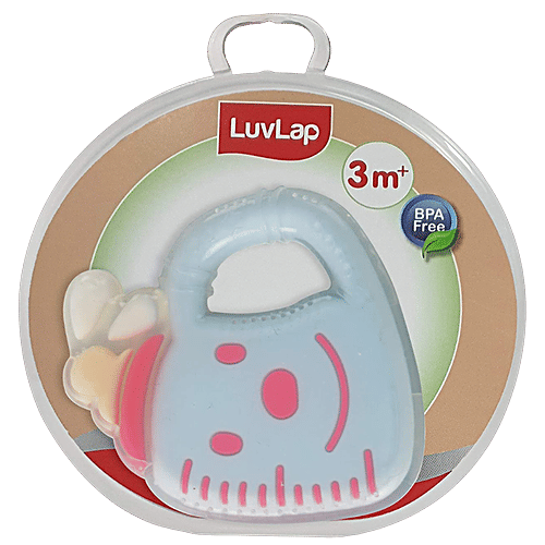 LuvLap Silicone Teether Milk Time, 3M+, Multicolour, pc