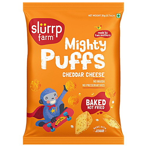 Buy Slurrp Farm Mighty Puffs Cheddar Cheese Online at Best Price