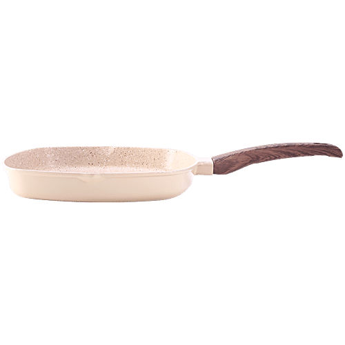 Wonderchef Duralife Die-cast Grill Pan 24 cm, Ivory, L